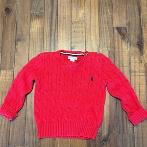 Ralph Lauren polo red Cable Knit Sweater 24 months